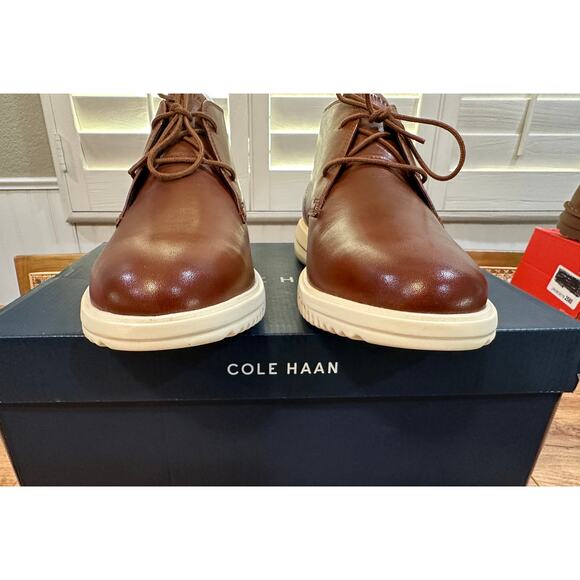 Cole Haan Men's Grand+Chukka Boots British Tan Leather Size 11.5 NIB Lightweight - Picture 7 of 14